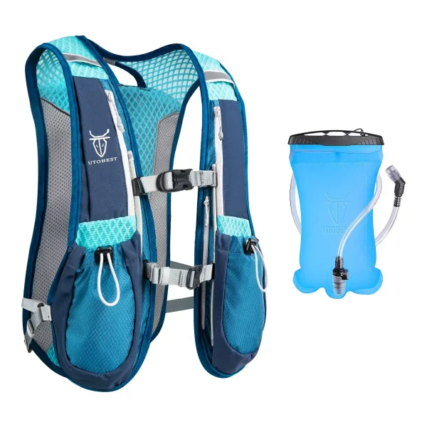 UTOBEST 5L Lightweight Running Vest Hydration Backpack with 1.5L Water Bladder Cycling Hiking